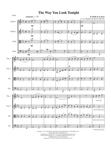 The Way You Look Tonight (arr. Stephen W. Burch (ASCAP))