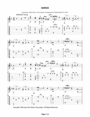 Nardis (arr. Sandy Shalk)
