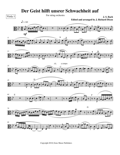 Der Geist/ 1st Viola (arr. J. Richard Dixon)