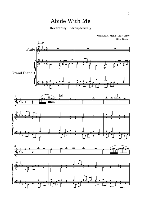 BEST VERSION Abide With Me (arr. Gina Dexter)