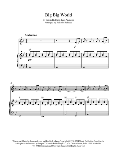 Big Big World (arr. Kaiserin Rebecca)