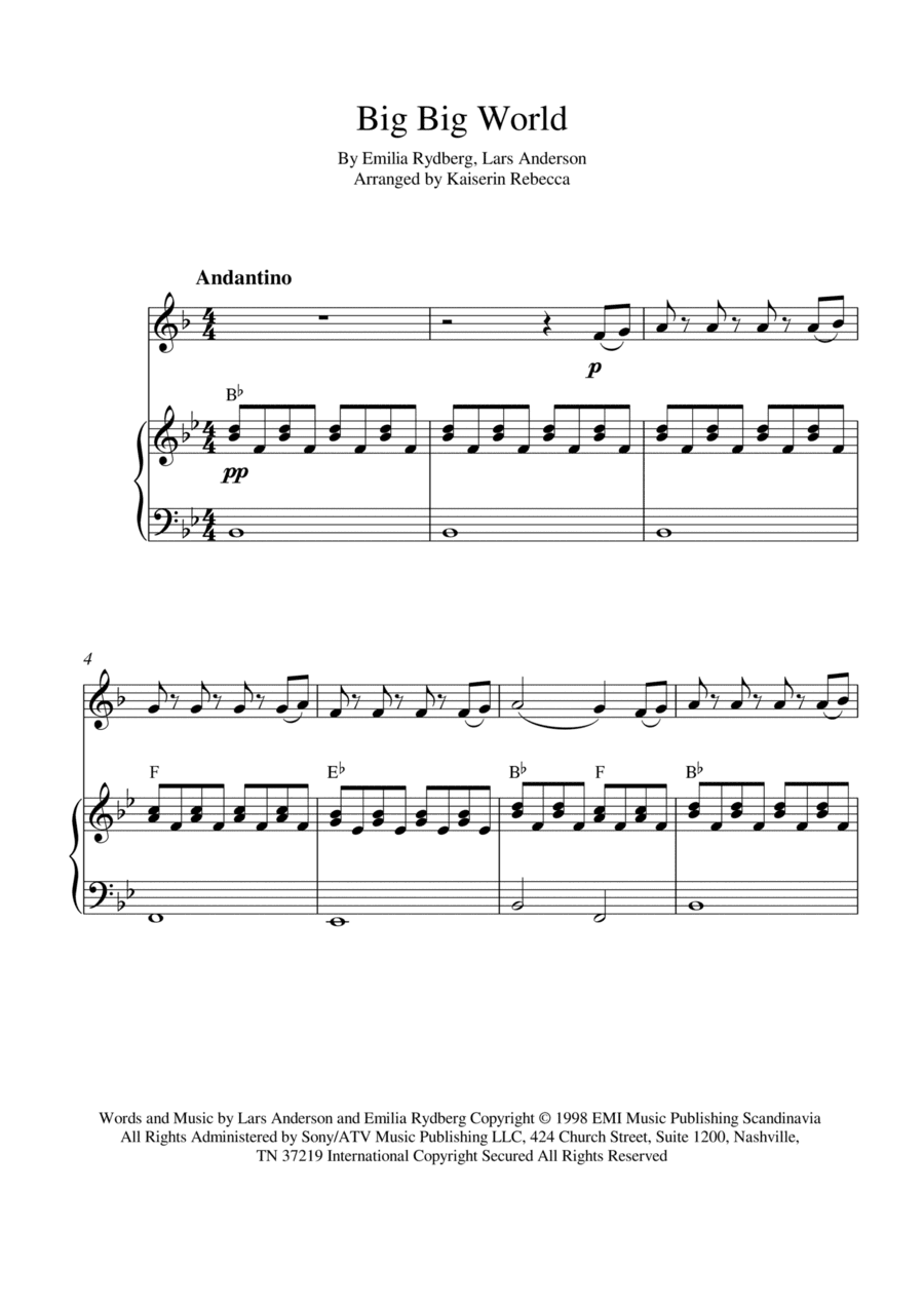 Big Big World (arr. Kaiserin Rebecca)