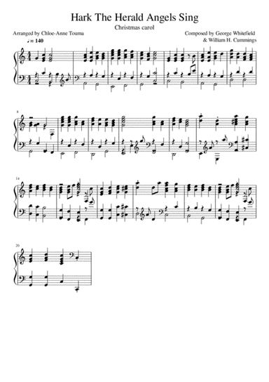 Hark The Herald Angels Sing (Christmas carol) (arr. Chloe-Anne Touma)
