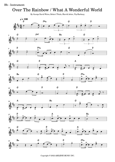 Somewhere Over The Rainbow/what A Wonderful World (arr. Fabio Eduardo de Oliveira)
