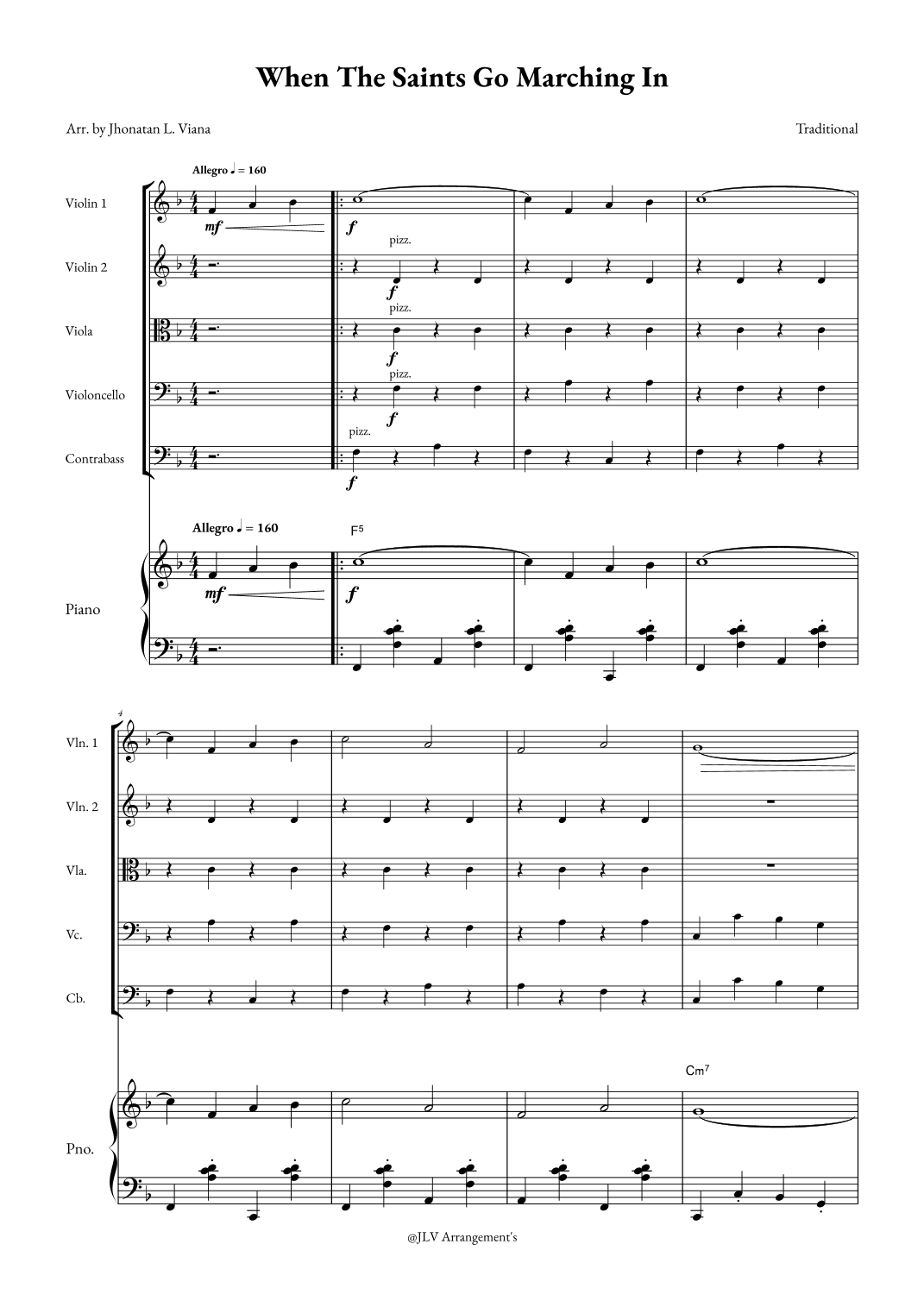 When The Saints Go Marching In (arr. Jhonatan Lucio Viana)