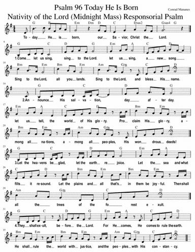 Responsorial Psalm for Midnight Mass - Nativity of the Lord - Today He Is Born (arr. Bonnie Wong)