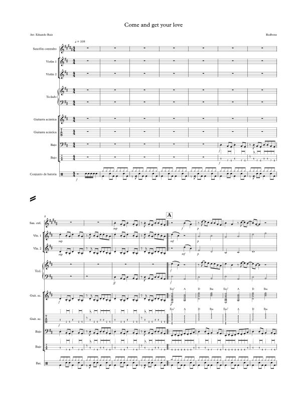Come And Get Your Love (arr. Eduardo Ruiz)