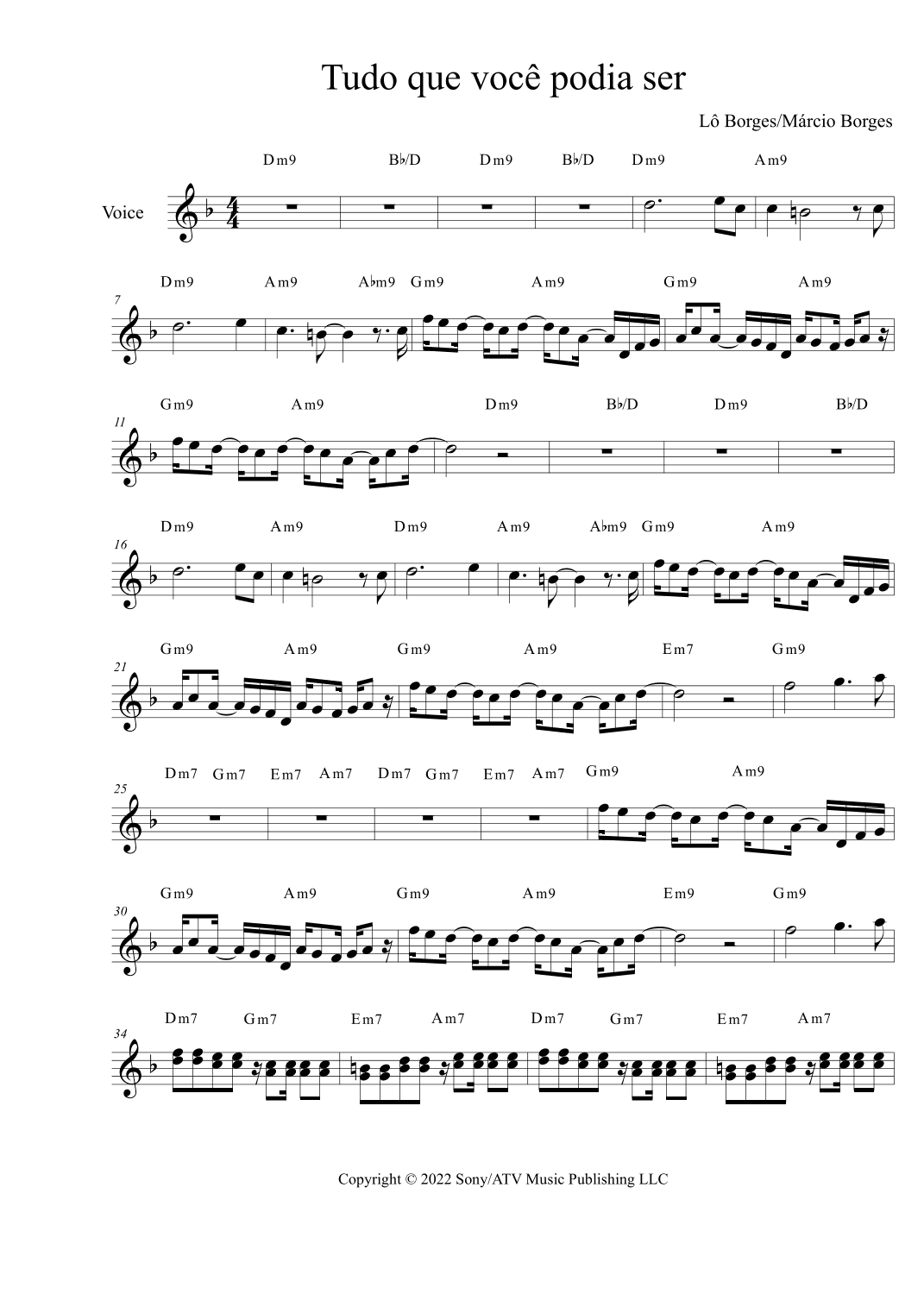 Tudo Que Você Podia Ser (arr. Bruno Malaguti)