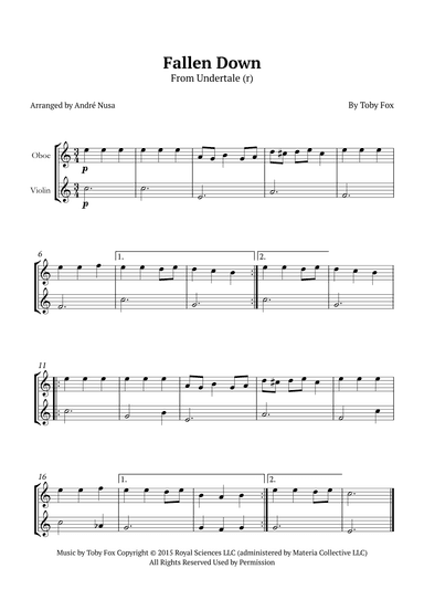 Fallen Down (arr. André Nusa)