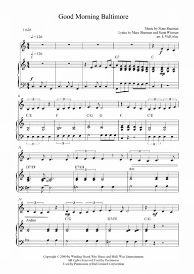 Good Morning Baltimore (arr. L McKinlay)