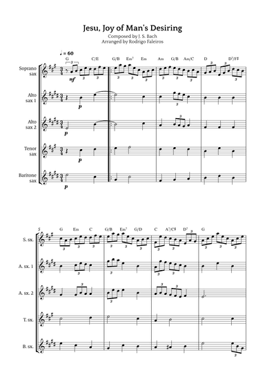 Jesu, Joy of Man's Desiring (arr. Rodrigo Faleiros)