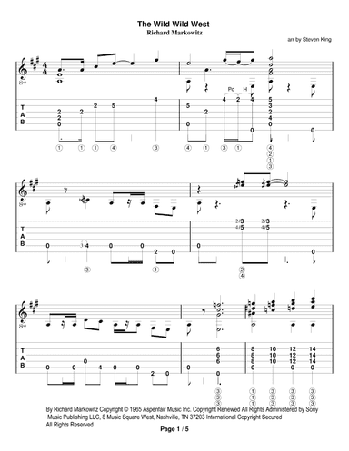 The Wild Wild West (arr. Steven King)