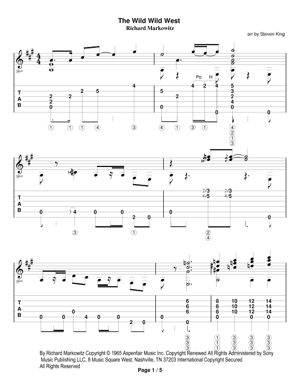 The Wild Wild West (arr. Steven King)