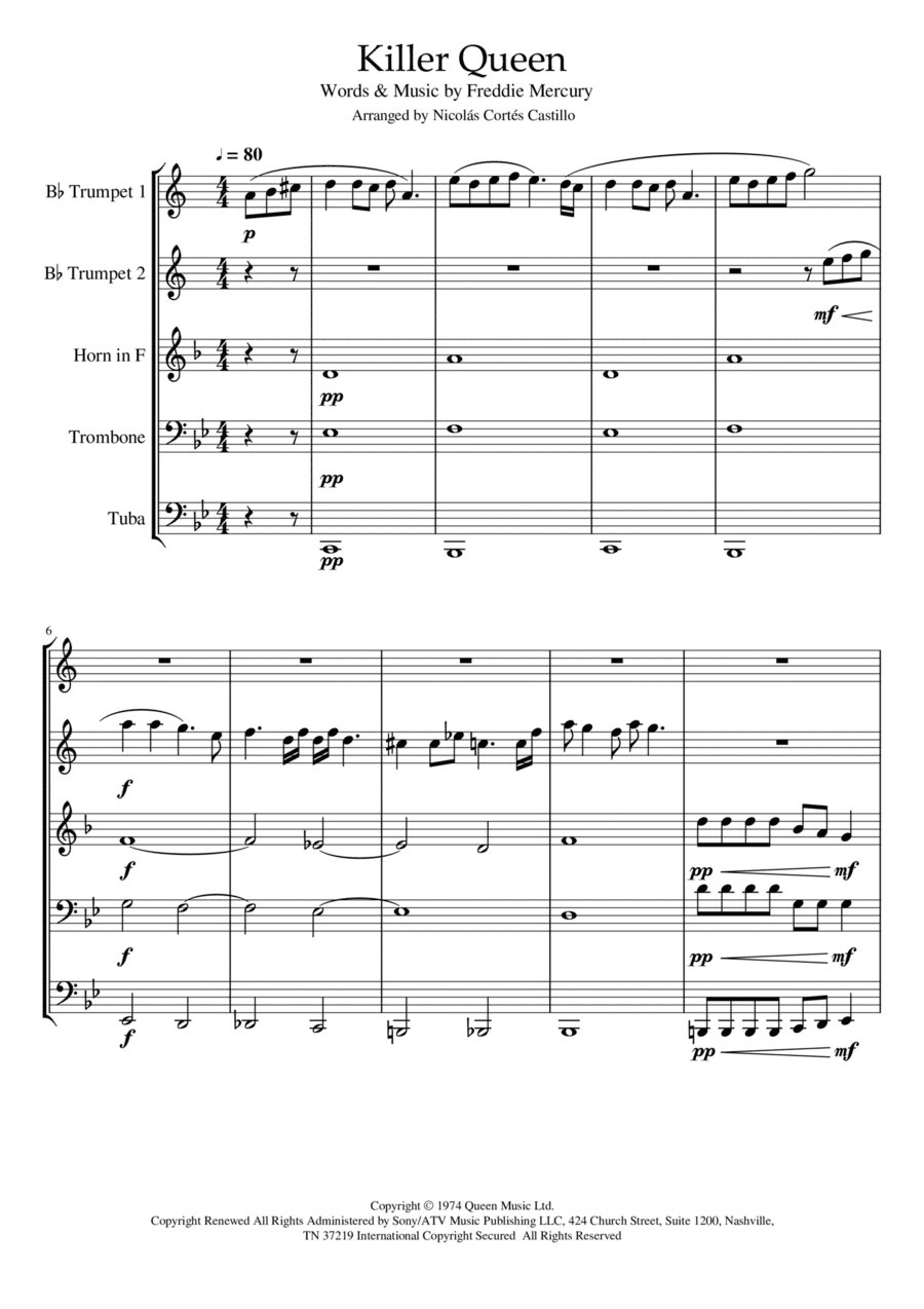 Killer Queen (arr. Nicolás Cortés Castillo)