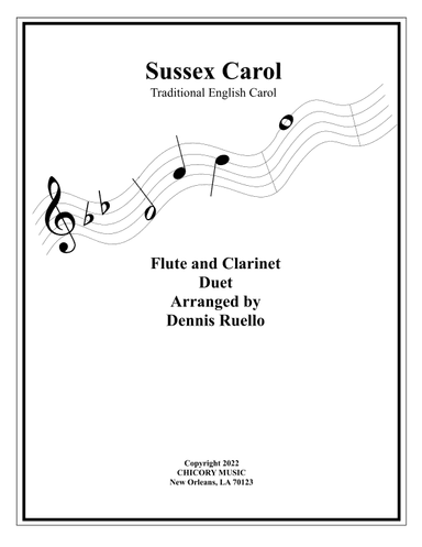 Sussex Carol - Duet for Flute and Clarinet (arr. Dennis Ruello)