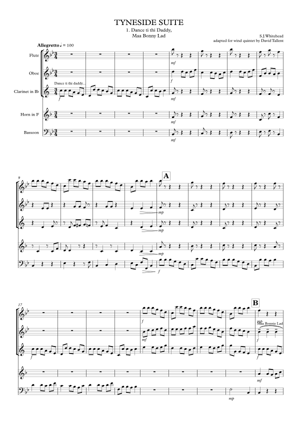 A Tyneside suite (arr. David Tallent)
