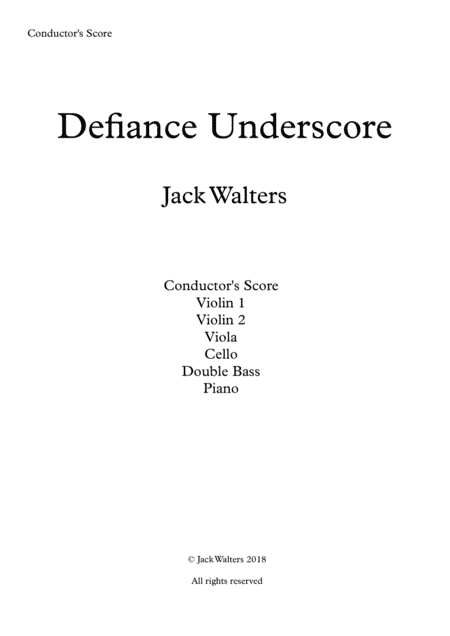 Defiance Underscore