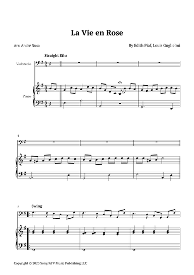 La Vie En Rose (arr. André Nusa)