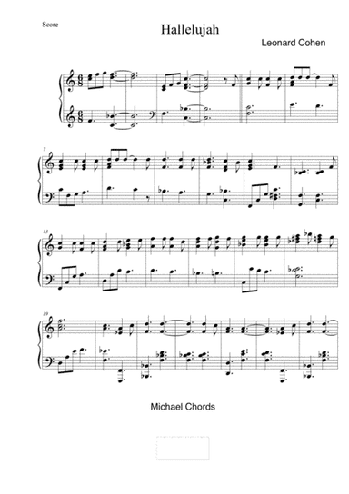 Hallelujah (arr. Michael Chords)