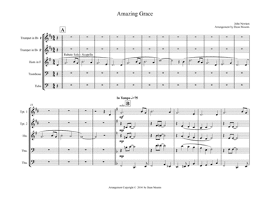 Amazing Grace (arr. Dean Mounts)