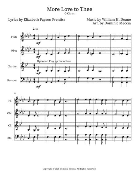 More Love To Thee (arr. Dominic Meccia)