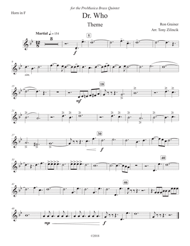 Dr. Who (arr. Tony Zilincik)