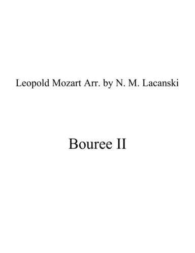 Bouree II (arr. Nick Lacanski)