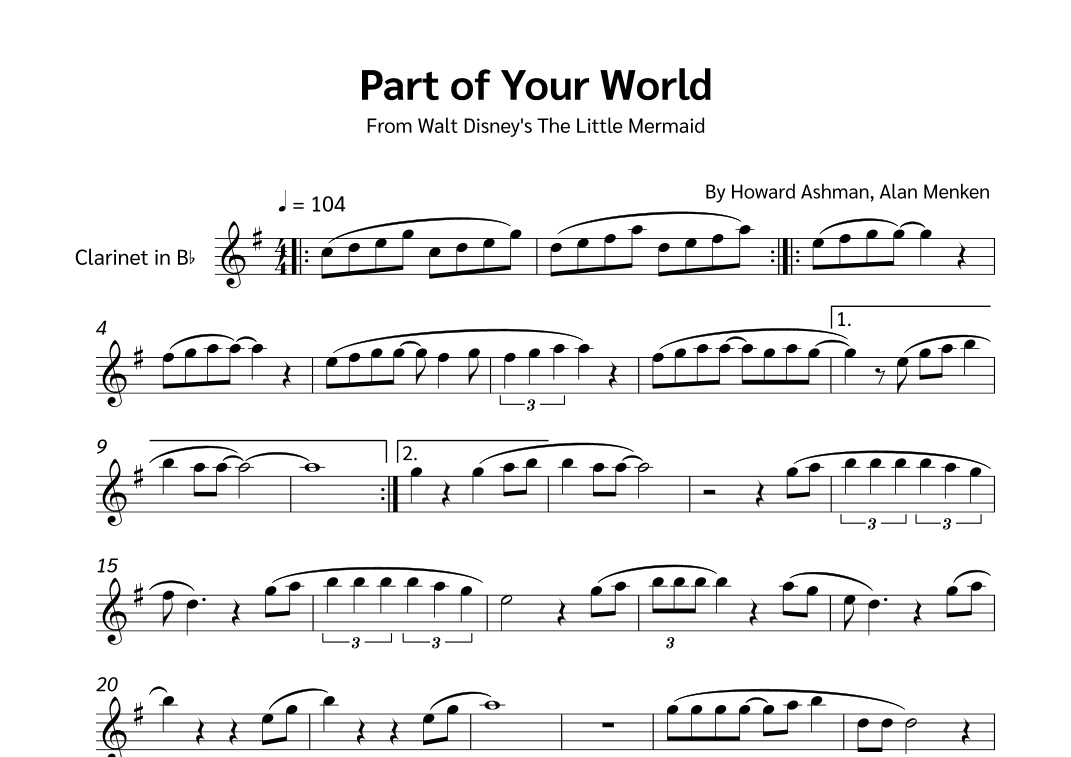 Part Of Your World (arr. Jackson Spindler)