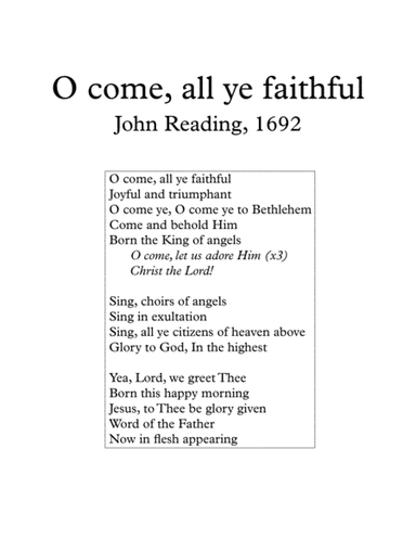 O Come All Ye Faithful (sing-along for string quartet) (arr. Douglas Meyer)