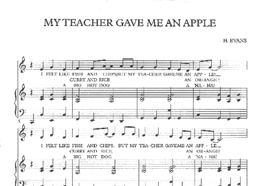 MY TEACHER GAVE ME AN APPLE