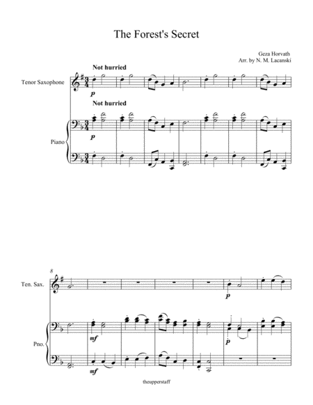 The Forest's Secret (arr. Nick Lacanski)