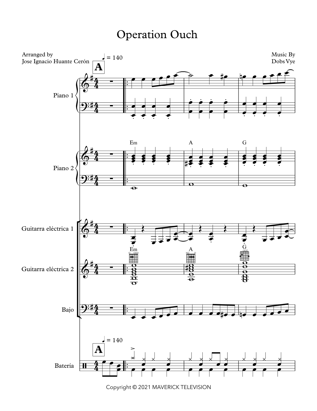 Operation Ouch (arr. Jose Ignacio Huante Ceron)