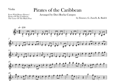 Pirates Of The Caribbean (arr. Davi Rocha Campos)