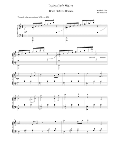 Rules Cafe Waltz (arr. Piano Palt)