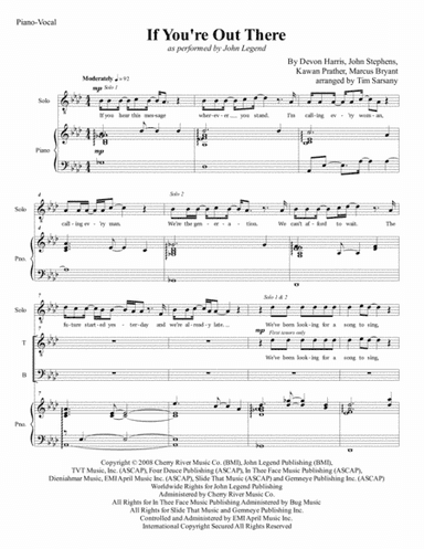 If You're Out There (arr. Tim Sarsany)