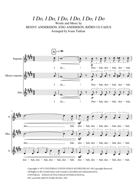 I Do I Do I Do I Do (arr. Ivana Tuskan)