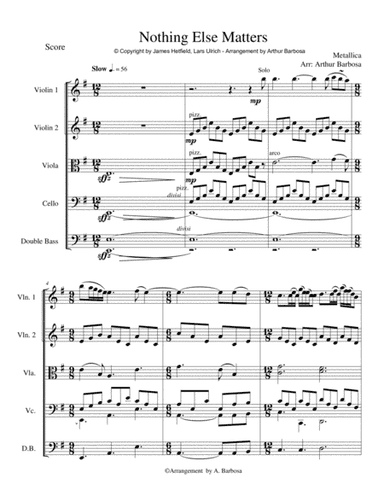 Nothing Else Matters (arr. Arthur Barbosa)