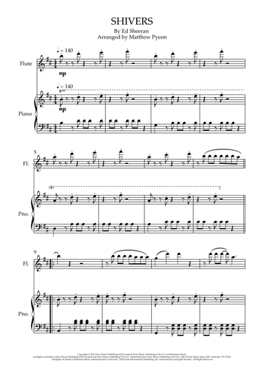 Shivers (arr. Matthew pyeon)