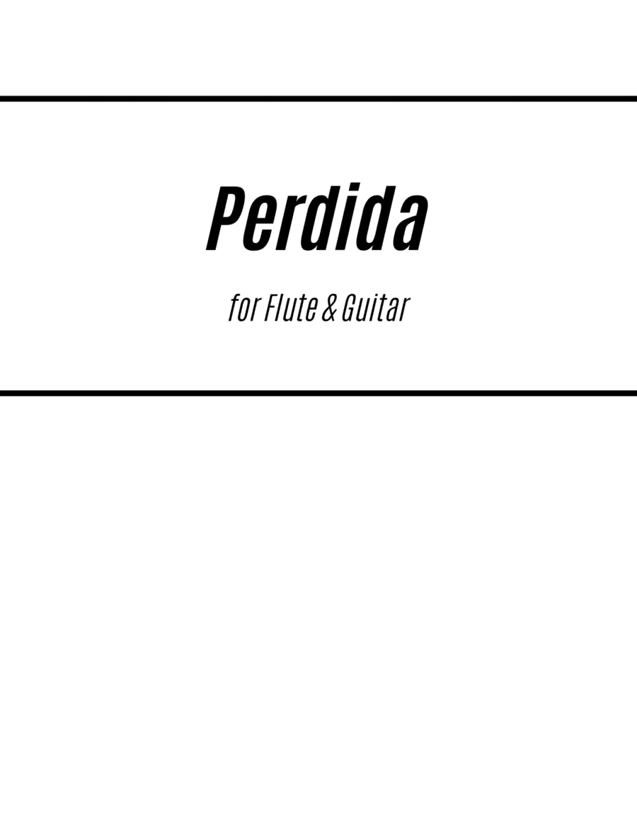 Perdida (arr. Kenneth Pasciak)