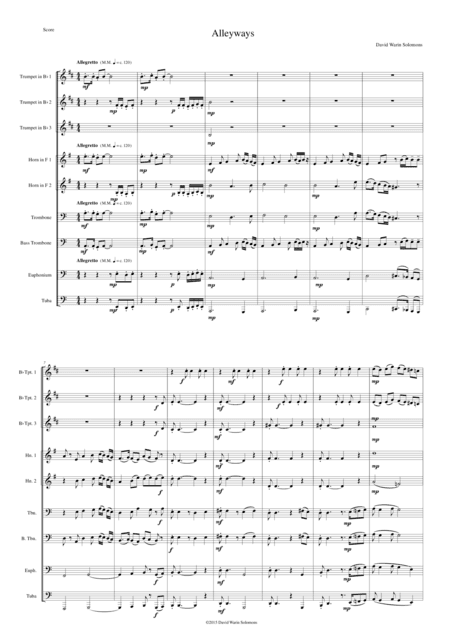 Alleyways for brass choir