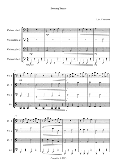 Evening Breeze - Cello Quartet