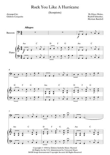 Rock You Like A Hurricane (arr. Gildson Cerqueira)