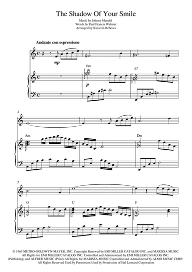 The Shadow Of Your Smile (arr. Kaiserin Rebecca)