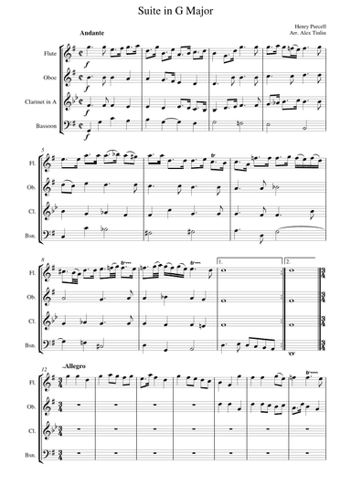Suite in G Major for Wind (arr. Alex Tinlin)