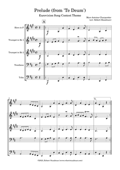 Prelude (from 'Te Deum') - EUROVISION SONG CONTEST THEME (arr. Robert Steadman)