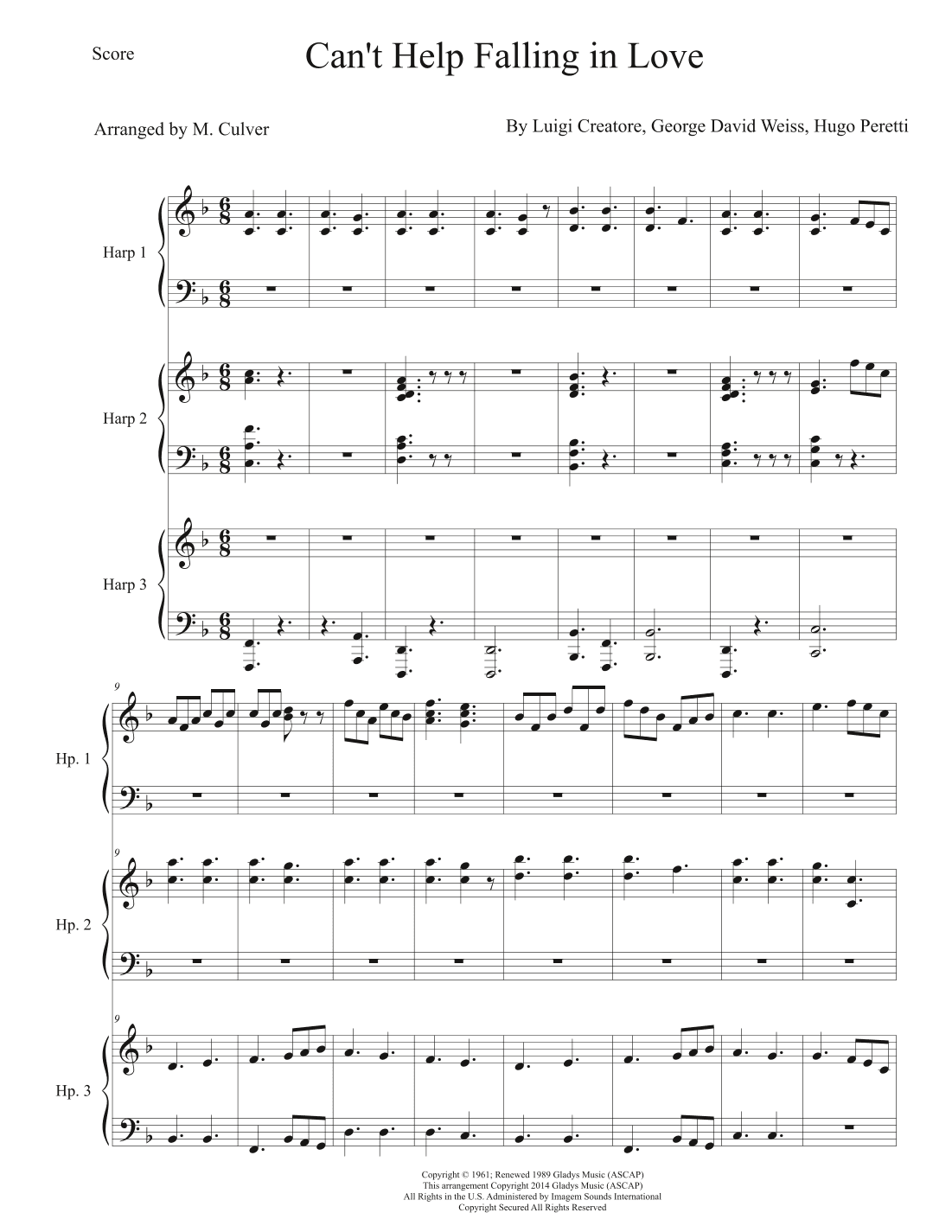 Can't Help Falling In Love (arr. Maryruth Culver)