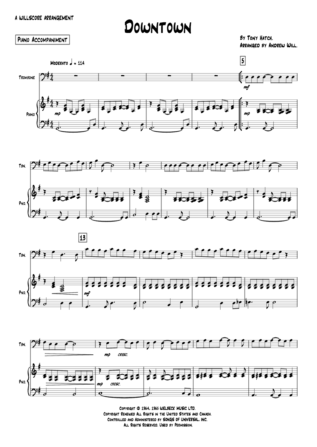 Downtown (arr. Andrew Will)