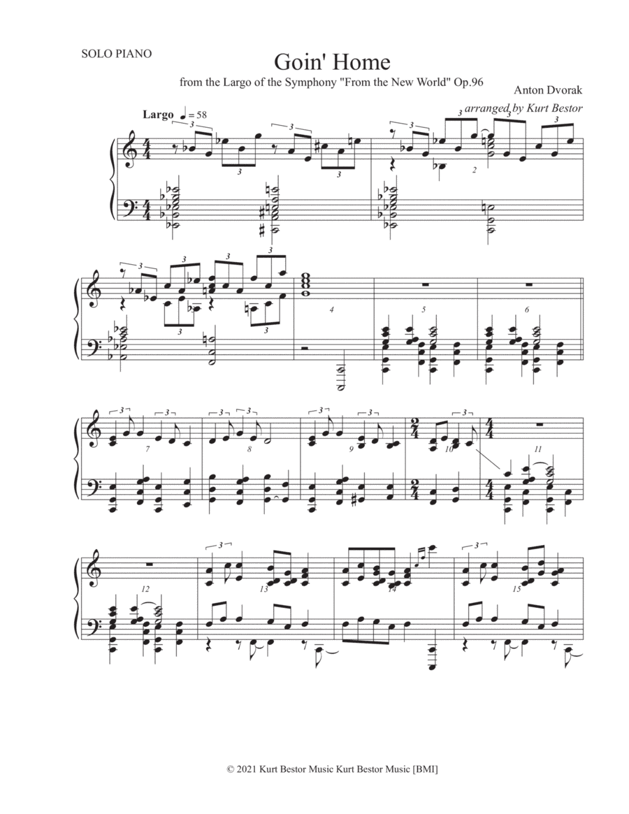 Goin' Home (from the New World Symphony) (arr. Kurt Bestor)