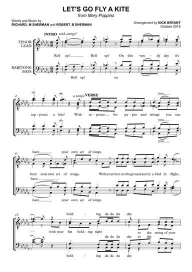 Let's Go Fly A Kite (arr. Nick Bryant)