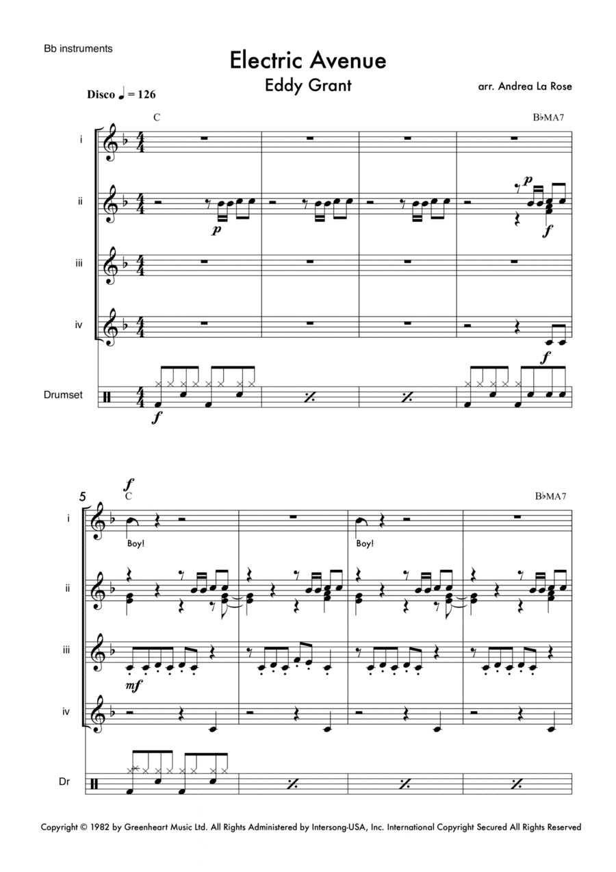 Electric Avenue (arr. Andrea La Rose)